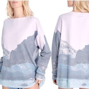 Wildfox Blue and White Scenic Sweatshirt